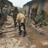 Firefighters Arrive At Kaduna Fire Scene Without Water As Residents Rush To Refill Truck